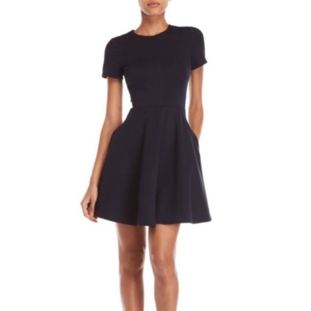 Elegant Black Cap Sleeve Dress